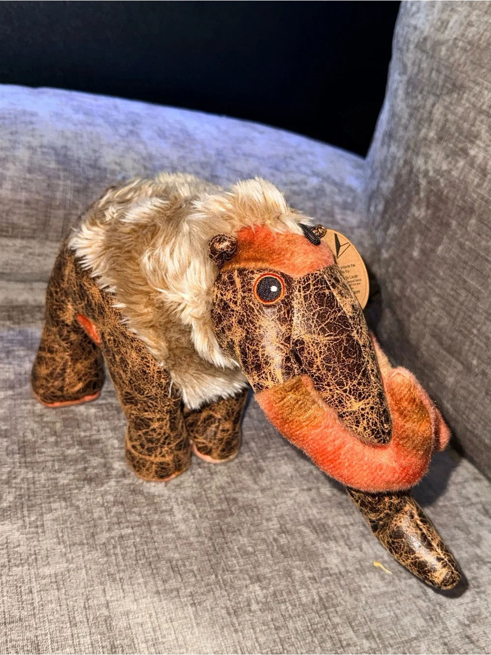 Scout Mammoth Plush Dog Toy | Faux Leather & Fur Squeaker‎ Toy